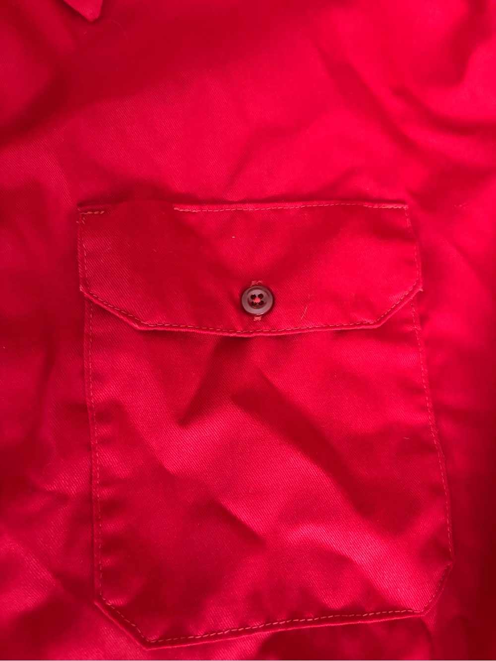 Dickies Men’s Red Casual Button-Down Work Shirt - Picture 4 of 4